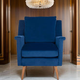 E- Furniture Jammie Upholstered chair for living room in Blue color