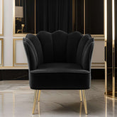 E- Furniture Lotus chair velvet fabric in Multi color