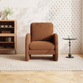 E- Furniture Zoho Upholstered chair in Sued In Brown color