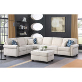 Dream viewer Chesterfield Sectional Sofa Set in Cream Color by E-furniture
