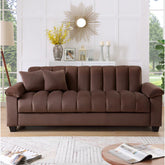 E-Furniture Trello Sofa Cum Bed | Sofa Cum Bed In Brown Color
