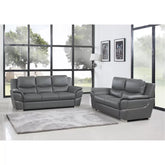JetBrains Sofa Set In Grey Color Leatherette by E-furniture