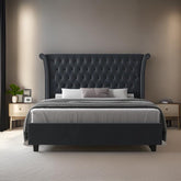 Opulent Velvet King Bed: Luxury and Comfort