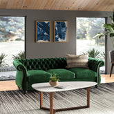Softek Sofa Couch In Green Color by E-furniture
