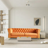 Eclipse Sofa Couch In Light Orange Color by E-furniture