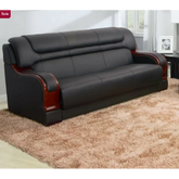 iCloud Sofa Couch In Black Color Leatherette by E-furniture