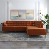 MSword Sectional Sofa Set in Mustard Color by E-furniture