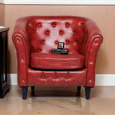 E-FURNITURE Justino chair in cherry Red color
