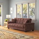 E-Furniture Blender Sofa Cum Bed | Sofa Cum Bed In Brown Color