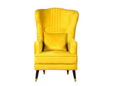 Sunshine Elegance | Marigold Wingback Armchair, Bright Yellow