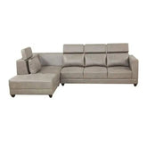 Metro Chic | Skyline Loft L-Shaped Sectional Sofa, Light Gray