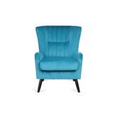 Azure Bliss | Lumina High-Back Armchair, Blue