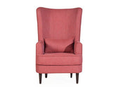 Scarlet Elegance | Windsor High-Back Wing Chair, Ruby Red