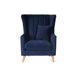 Azure Comfort | Prestige High-Back Armchair, Navy Blue