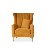 Golden Harmony | Solaris High-Back Armchair, Mustard Yellow