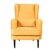 Golden Embrace | Haven Wingback Armchair, Sunshine Yellow