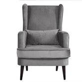 Modern Elegance | Skyline Wingback Armchair, Slate Gray