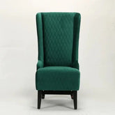 Emerald Enclave | Windsor Quilted Wingback Armchair, Dark Green