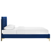 The e-Furniture Velvet Haven Upholstered Bed