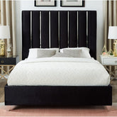 The e-Furniture Midnight Noir Upholstered Queen Size Bed