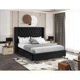 Midnight Lux | Tufted Upholstered Bed | Queen Size in Dark Grey Color