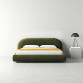 Verdant Rest | Green Upholstered Bed | Queen Size