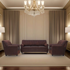 Arica Chocolate Brown Sofa Set by E-furniture