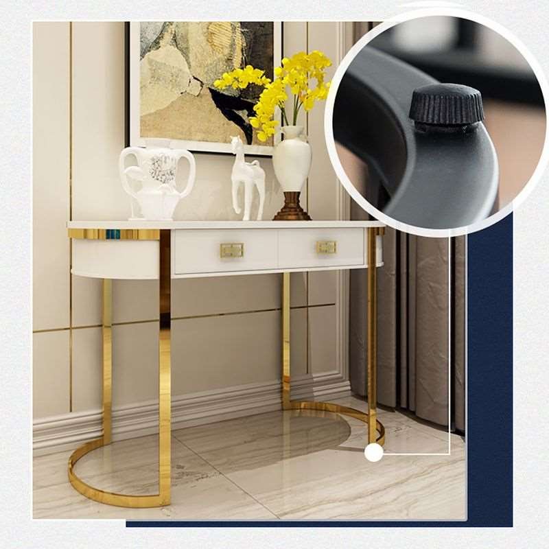 E-Furniture LosAngeles Console Table white and gold