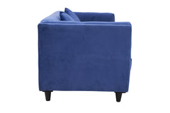 E-Furniture | Serene Sapphire Three-Seater Sofa, Oceanic Blue