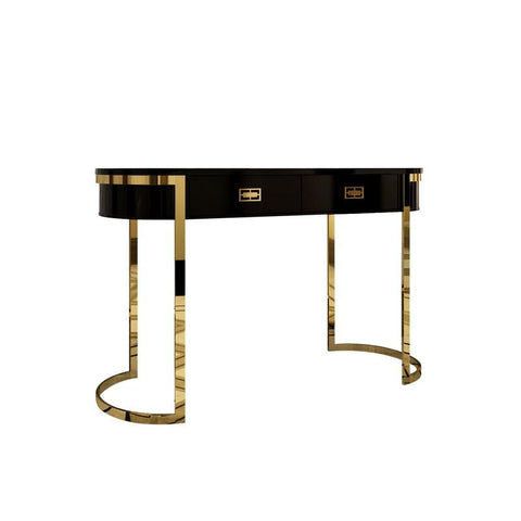 E-Furniture LosAngeles Console Table white and gold