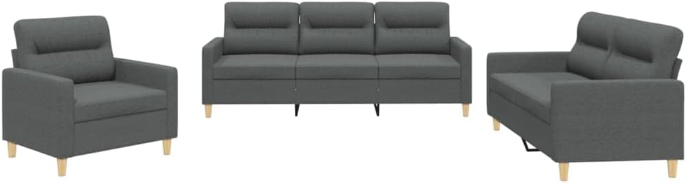 E-Furniture Regal Comfort 3+2+1 Sofa Pack In Grey Colour