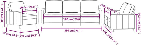 E-Furniture Florence 3+2+1 Sofa Pack In Teal Colour