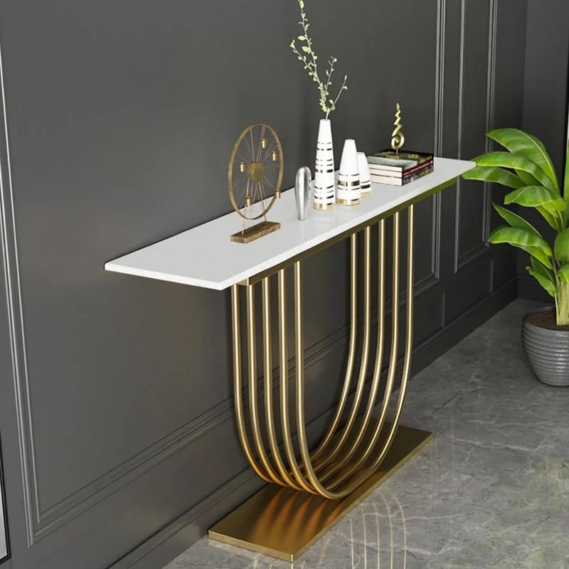 E-Furniture Singapore Console Table white and gold