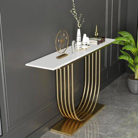 E-Furniture Singapore Console Table white and gold