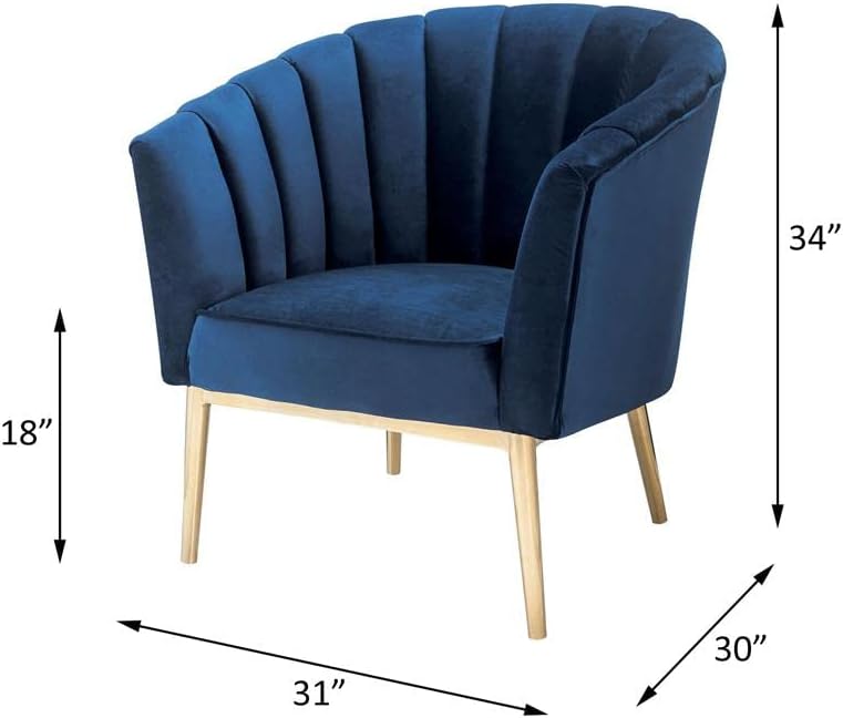 E- Furniture Tim Upholstered chair in Blue color