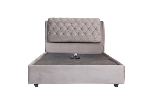 E-Furniture | LoftSpace King Size Bed with Side Storage, Slate Gray