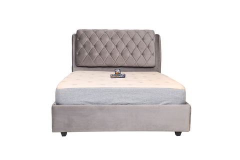 E-Furniture | LoftSpace King Size Bed with Side Storage, Slate Gray