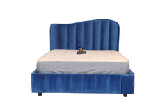 E-Furniture | Celestial King Size Bed with Hydraulic Storage, Sky Blue