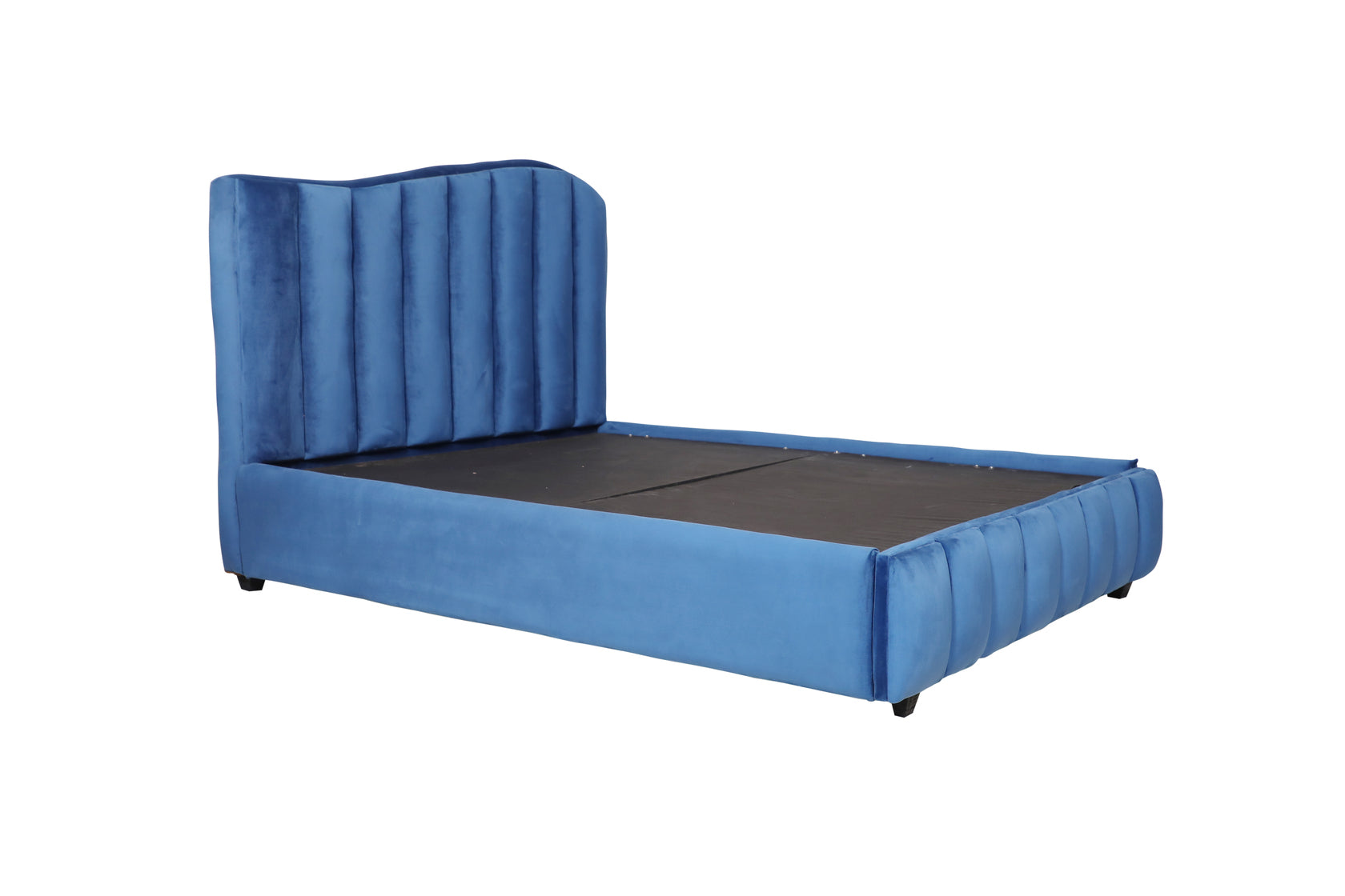 E-Furniture | Celestial King Size Bed with Hydraulic Storage, Sky Blue