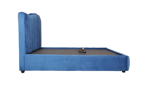 E-Furniture | Celestial King Size Bed with Hydraulic Storage, Sky Blue
