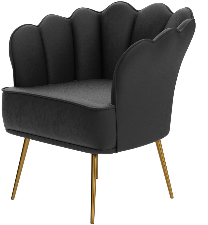E- Furniture Lotus chair velvet fabric in Multi color