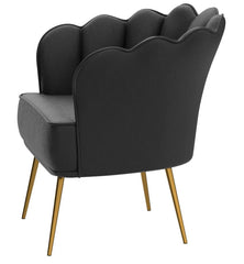 E- Furniture Lotus chair velvet fabric in Multi color