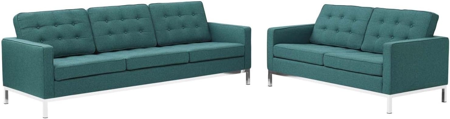 E-Furniture Sofinity 3+2 Sofa Pack In Teal Colour