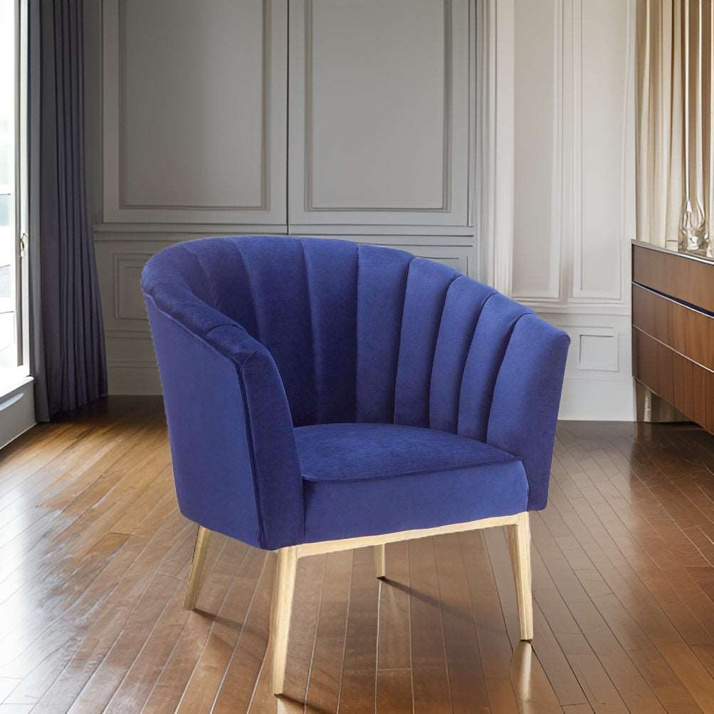 E- Furniture Tim Upholstered chair in Blue color