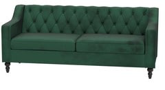 E-FURNITURE Neil 3 Seater Couch Velvet Finish In MultiColour - E-FURNITURE