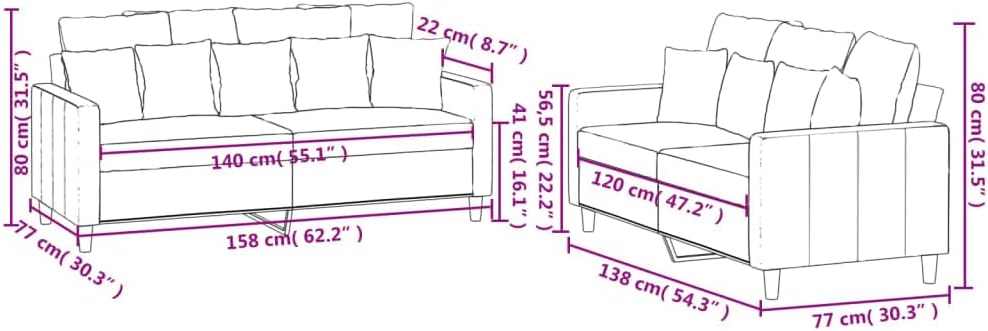 E-Furniture Velvet Majesty 3+2, Sofa Pack In Green Colour