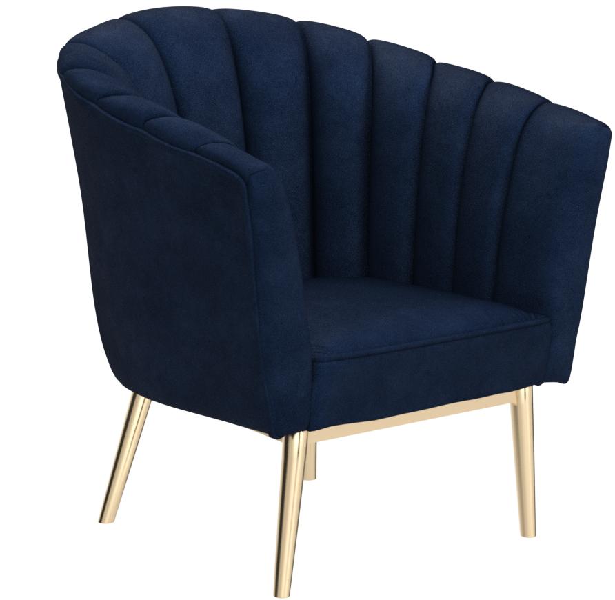 E- Furniture Tim Upholstered chair in Blue color