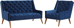 E-Furniture RadiantRest 3+1 Sofa Pack In Blue Colour