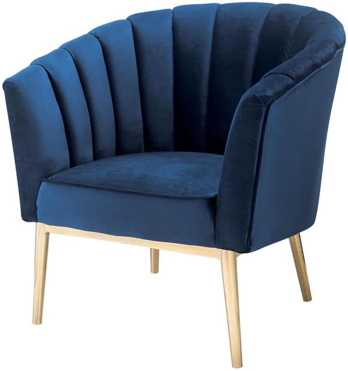 E- Furniture Tim Upholstered chair in Blue color