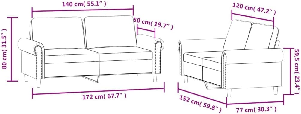 E-Furniture Serenity Lounge 3+2 Sofa Pack In Grey Colour